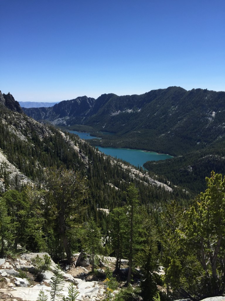 snow lake from above